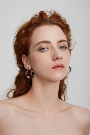 Metal X Earrings